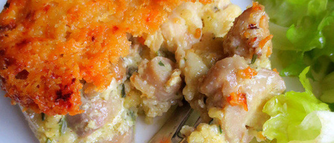 Куриная запеканка с хрустящей корочкой