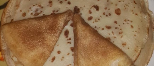 Блинчики на кефире с коньяком