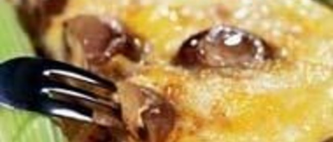 Омлет с луком и грибами