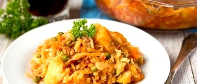 Рагу из патиссонов и кабачков