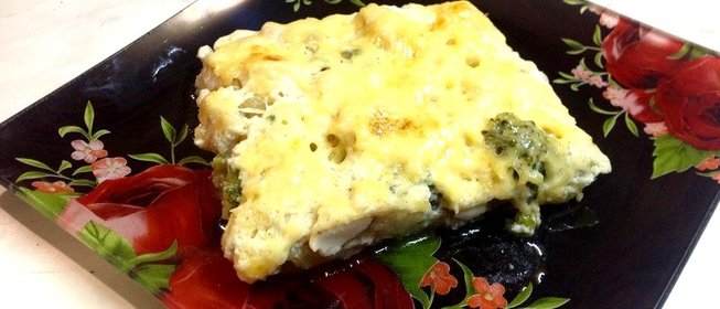 Запеканка с цветной капустой и брокколи