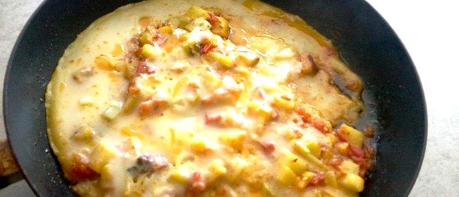 Вегетарианский овощной омлет