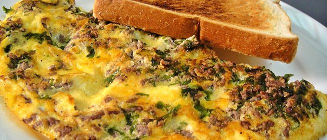 Омлет с мясным фаршем