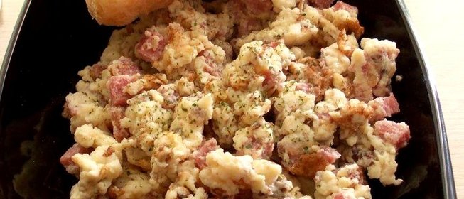 Омлет с колбасой