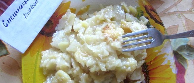 Картофель жареный по-украински с салом