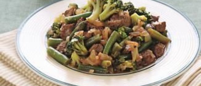 Быстрое рагу с зелеными овощами