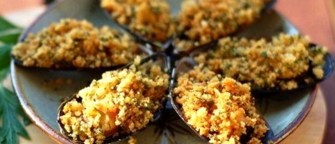 Мидии гратинованные