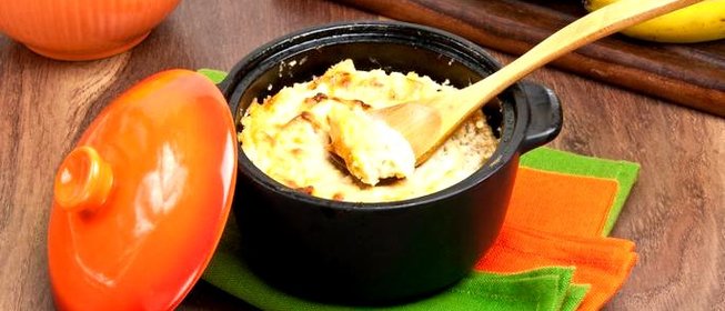 Творожная запеканка с бананом