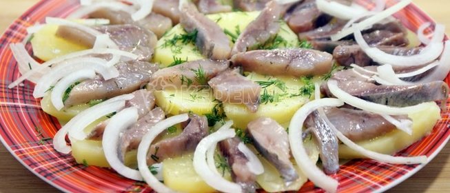 Закуска из селёдки с картофелем