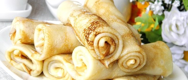 Вкусные тонкие блинчики