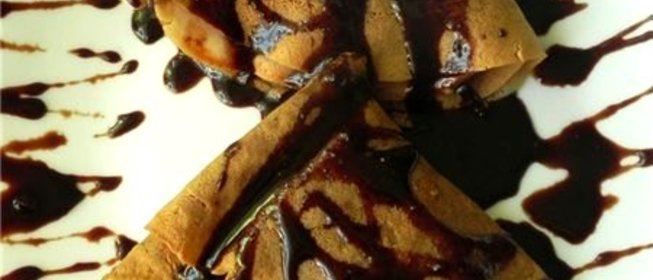 Блины с бананом и шоколадом