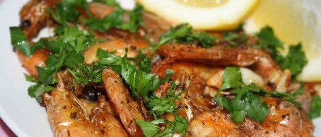 Пряные королевские креветки к пиву