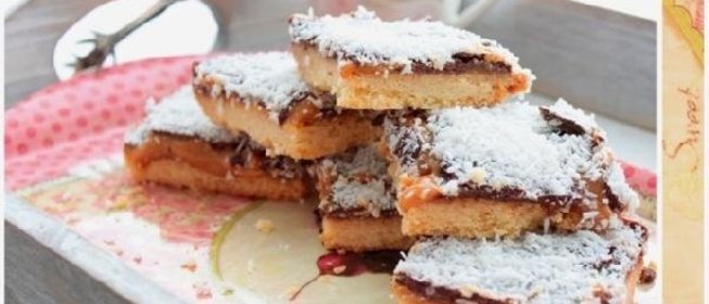 Песочное печенье со сгущёнкой и шоколадом