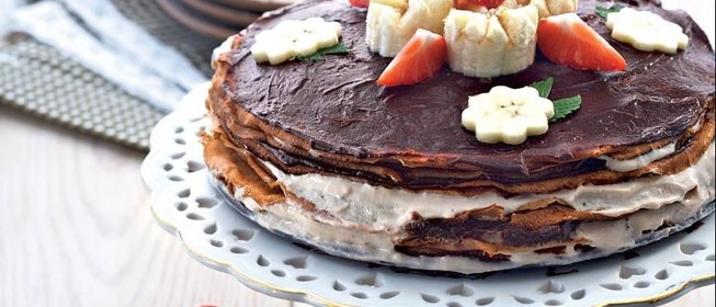 Банановый блинчатый торт