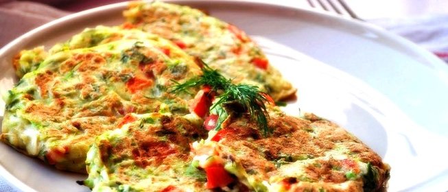 Диетические оладьи из кабачков