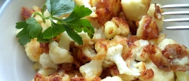 Замороженная цветная капуста на сковороде