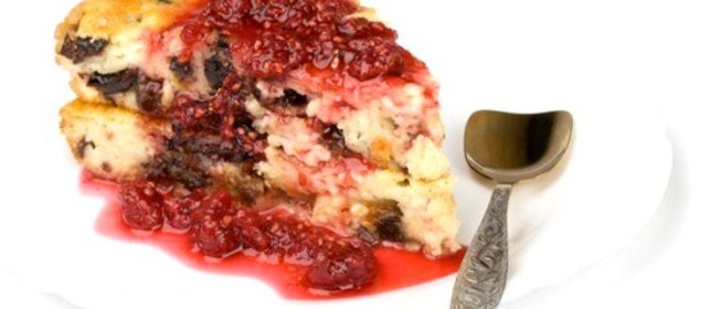 Запеканка из творога и фруктов