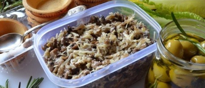 Начинка для тарталеток с грибами