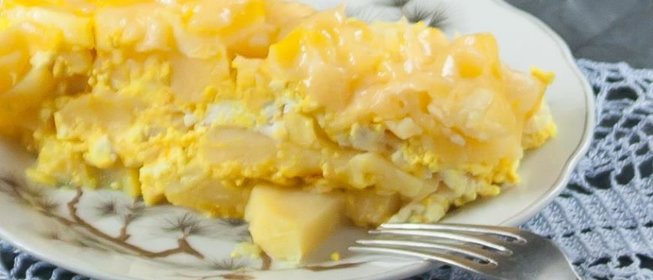 Картофельная запеканка с адыгейским сыром