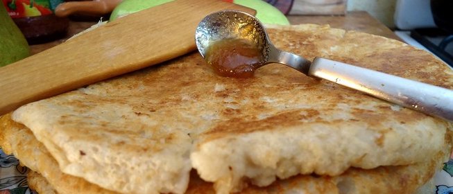 Постные блины из овсяных хлопьев