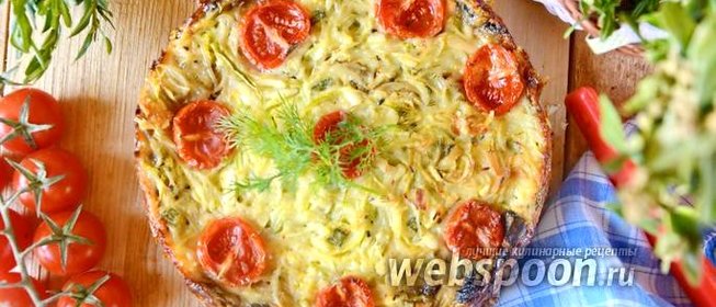 Запеканка из кабачков с грибами