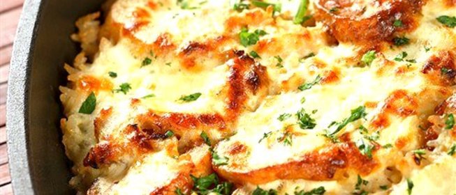 Картофельная запеканка с мясом и грибами