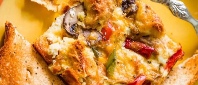 Овощная запеканка с грибами