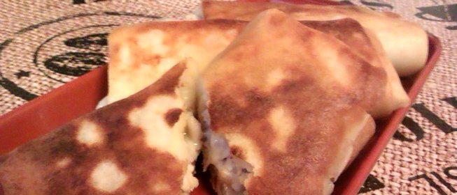 Блинчики с курицей и сыром