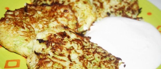 Кабачковые оладьи с кукурузной мукой