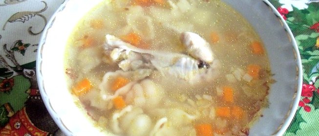 Куриный суп с макаронами