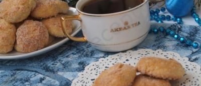 Новогоднее печенье творожное с курагой