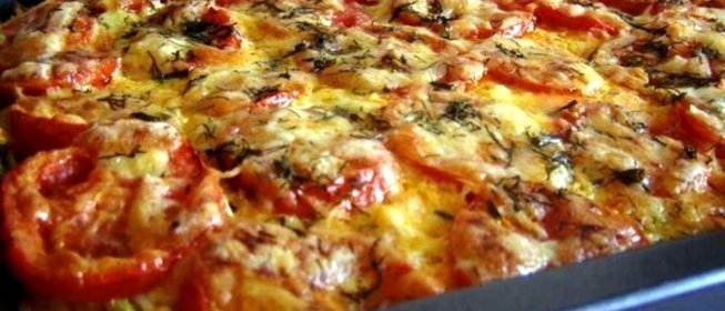 Запеканка из кабачков с фаршем и помидорами