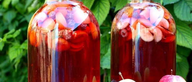 Компот на зиму из яблок, абрикос и ежевики