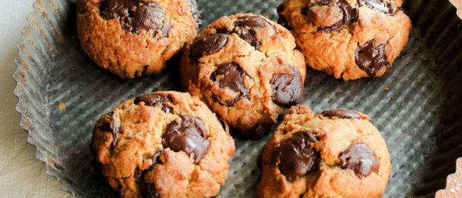 Печенье с арахисовым маслом и горьким шоколадом