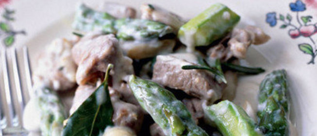 Рагу со спаржей