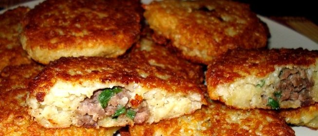 Драники с мясом