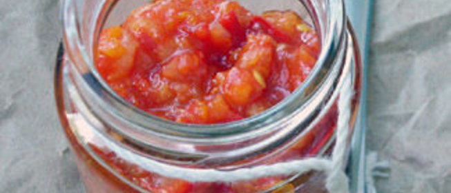 Закуска из помидоров, перца и риса