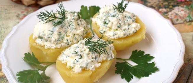 Картофель с творогом