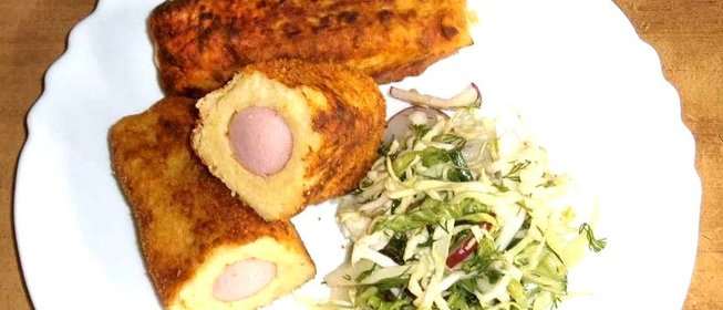 Сосиски в картофельном тесте