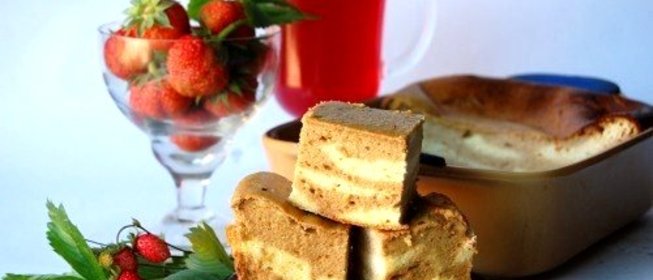 Творожная лимонно-кофейная запеканка