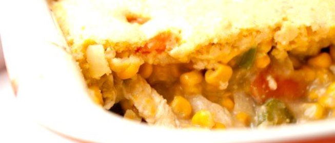 Запеченный картофель с кукурузой и курицей