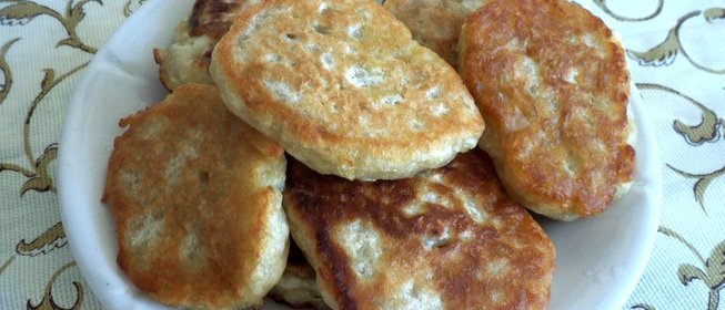 Постные оладьи с яблоками