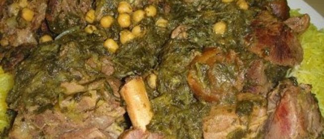 Рагу со шпинатом и горохом