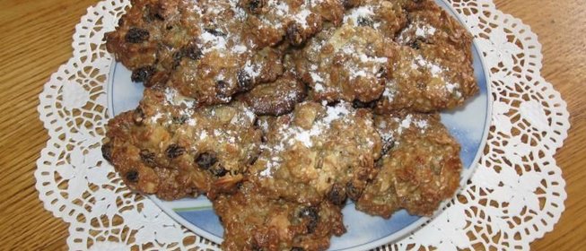 овсяное печенье с семечками и сухофруктами