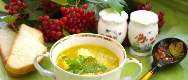 Рассольник с грибами