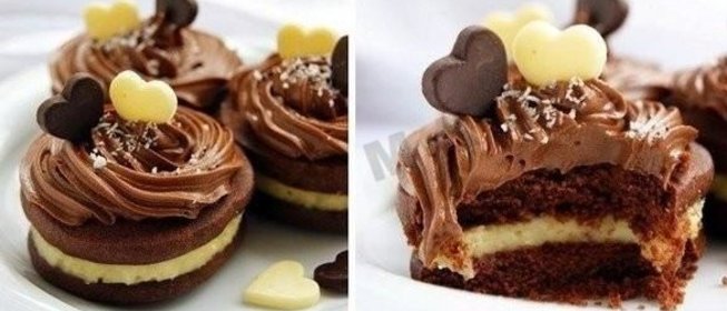 Шоколадное печенье с кокосовым кремом