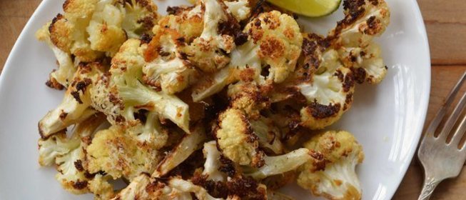 Запеченная цветная капуста с сыром и чесноком