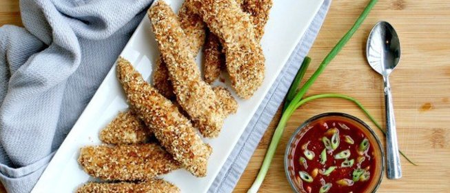 Куриные пальчики с кунжутом