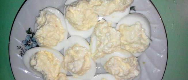 Яйца с чесноком