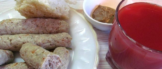 Куриные сосиски с желатином
